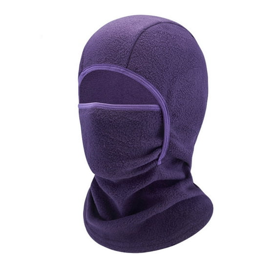 Honeeladyy Ski Mask Balaclava for Boys Girls 5-12Years, Casual Solid Color Fleece Windproof Face Mask Hat for Kids Toddler,Winter Warm Balaclava Hood Neck Scarf for Cycling Skiing, Dark Blue