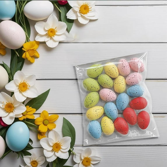 Honeeladyy Speckled Mini Easter Eggs – Decorative Pastel Pendant Ornaments for Wreaths, Centerpieces & Spring Displays – Set of 20 Colorful Craft Decorations