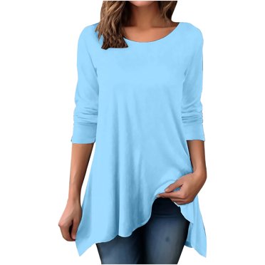 Haloumoning Girls Long Sleeve Shirts Kids Curve Hem Barbados | Ubuy
