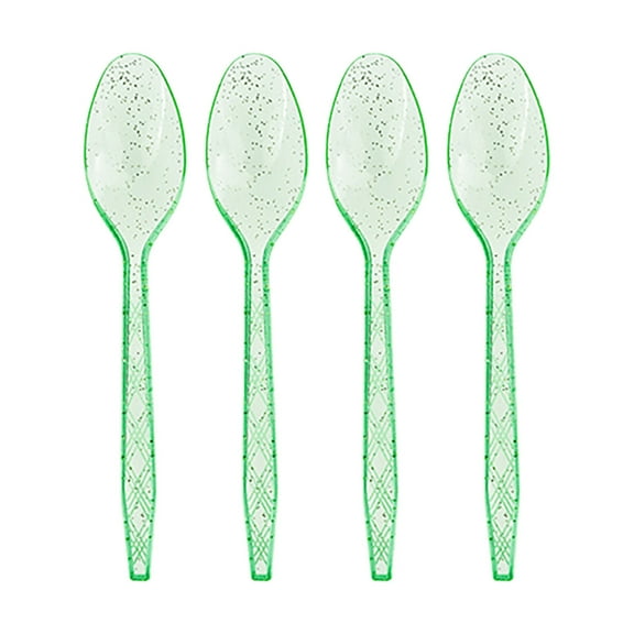 Honeeladyy St Patrick's Day Party Supplies Plates Napkins Green Irish Shamrock Paper Tableware Set St Patrick's Disposable Dinnerware Cups Forks Knives Spoons for 24 Guests