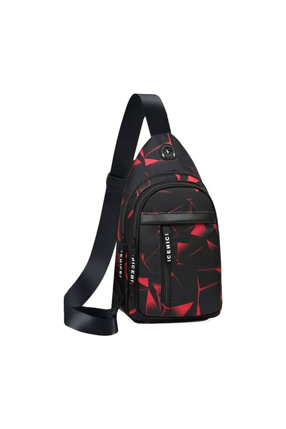 Summer Clearance Sling Multi-Layer Backpack Crossbody Bag Travel Hiking Backpack Chest Bag with Front Pocket USB Charging Port Lightweight Casual Shoulder Bag