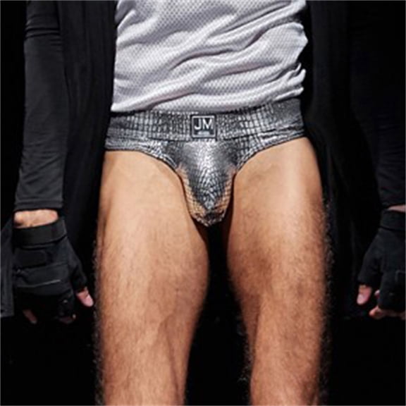 Honeeladyy Summer ice silk men's underwear Attractive Passionate Hot Cracked Leather T-shaped Sports Hip-lifting And Protruding Men's Underwear