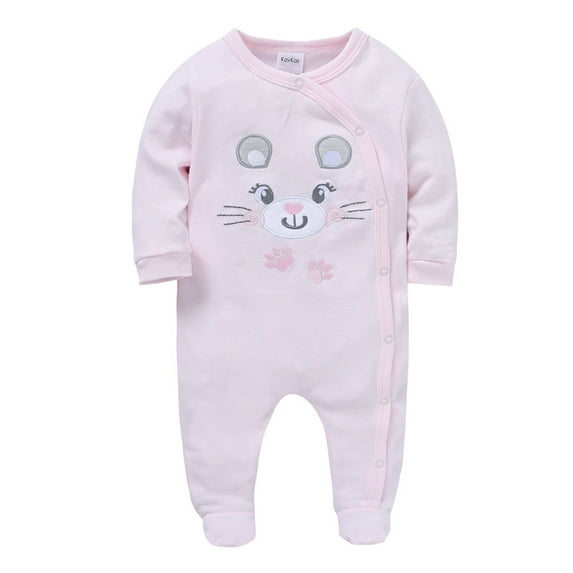 Honeeladyy Toddler Baby Girls Boys Short Sleeve Printed Color T-Shirt Round Neck Jumpsuit Romper Festival Gifts(Pink,0-3 Months)