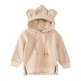 thumbnail image 1 of Honeeladyy Toddler Baby Kids Boy Girl Hooded Cartoon 3D Ear Hoodie Sweatshirt Tops Clothes Beige, 1 of 3