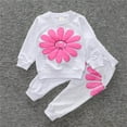 thumbnail image 1 of Honeeladyy Toddler Girl Clothes Set Long Sleeves Shirt and Pants Outfit Girls Spring Fall Winter Clothing Set Christmas Gift Gray 3Years, 1 of 4