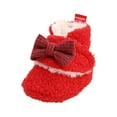 thumbnail image 1 of Honeeladyy Toddler Kid Shoes Infant Kids Girl's Baby Soft Cotton Shoes Toddler Bow-knot Warm Shoes Red Sales, 1 of 5