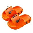 thumbnail image 1 of Honeeladyy Toddler Slides Sandals Summer Slip-On Sandals Shower Beach Pool Anti-slip Slippers Water Shoes for Kids Birthday Gift Orange 2-3Years, 1 of 5