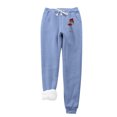 thumbnail image 1 of Honeeladyy Warm Fleece Sweatpants for Women,Women's Christmas Wine Glass Print Leggings With Elastic Drawstring Pockets Thick Warm Pants Blue-S, 1 of 9