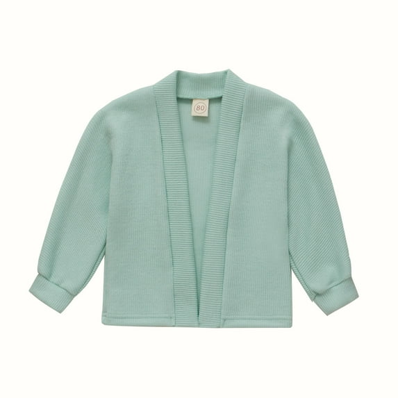 Honeeladyy Winter Coats Toddler Girl&boy Baby Infant Kids Autumn And Winter Sweater Candy Color Cardigan Solid Color Small Cardigan Children's Sweater Green Discount