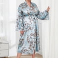 thumbnail image 1 of Honeeladyy Woman Fashion Printed Long Sleeves Plus Size Nightgown Loose Tops Blouse Home Wear pajamas summer for women sets, 1 of 5