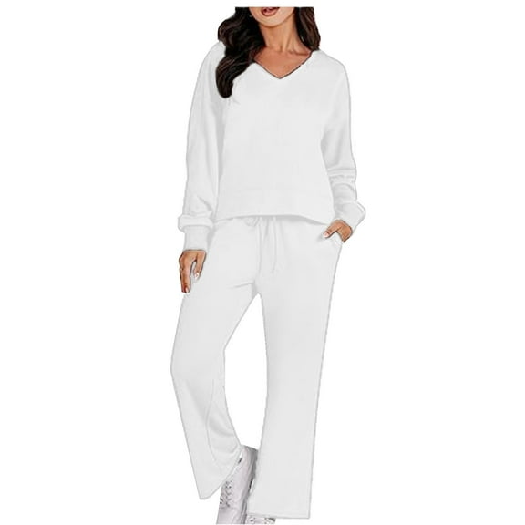 Honeeladyy Women 2023 Color Sports Suit Casual Sports Hoodie Pant Two-piece Set