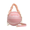 thumbnail image 1 of Honeeladyy Women Basketball Shaped Shoulder Handbag Cute Mini CrossBody Bag Girls Messenger Tote PU Leather Round Coin Purse Birthday Gifts for Daughters, 1 of 1