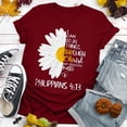 thumbnail image 1 of Honeeladyy Women Daisy Flower Casual T-shirt Printing Tops Blouse plus size crewneck tops, 1 of 4