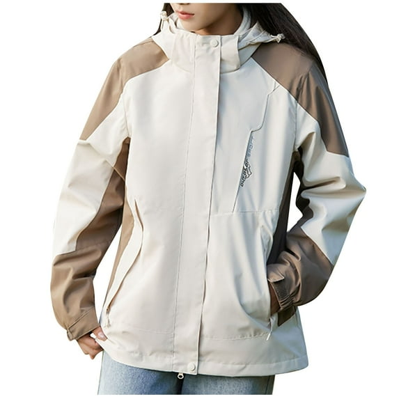 Honeeladyy Women Detachable Cap And Windproof Thick Three-in-one Jacket Outdoor Sports Warm Jacket
