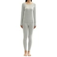 thumbnail image 1 of Honeeladyy Women Pajama Set Cold Weather,Women's Tight Round Neck Cotton Wool Thermal Underwear Pure Cotton Autumn Clothes And Trousers Two-piece Set, 1 of 4