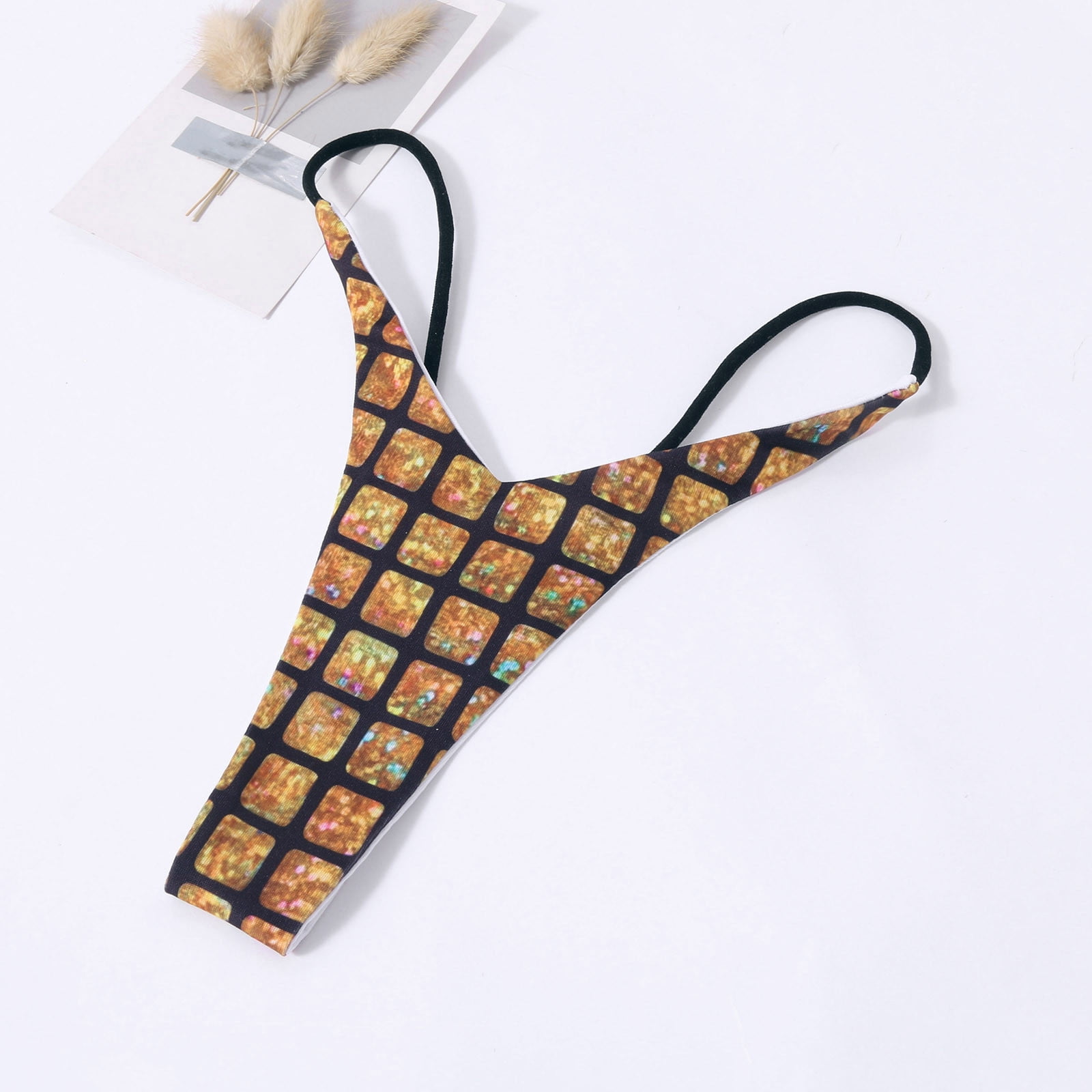 Honeeladyy Women Seamless Thong Temptation Underwear High Waist GString Bikini Thong Valentines
