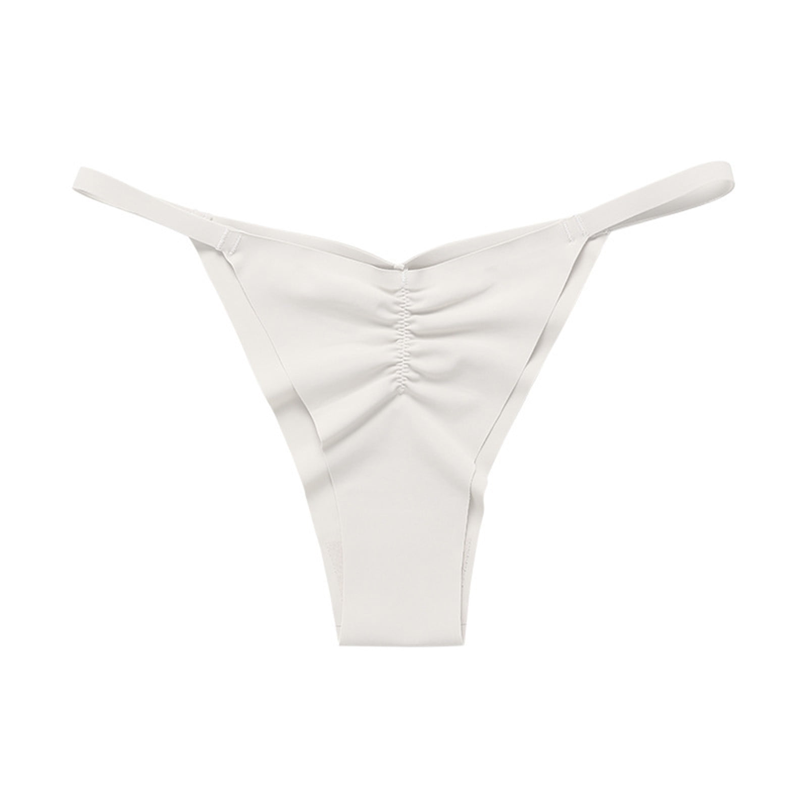 Women Panties Seamless High Waist Thong Seamless Ice Silk Breathable Quick  Drying Sports Thong Underwear