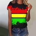 thumbnail image 1 of Honeeladyy Women's 4th of July Blouses and Tops Dressy 2024 Summer Fashion Tops Multi-color Round Neck Short Sleeve Tops for Independence Day(Multicolor,M), 1 of 4