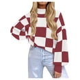 thumbnail image 1 of Honeeladyy Women's Long Sleeve Ribbed Knit Loose Turtleneck Sweater Long Sleeve Turtleneck Top, 1 of 5
