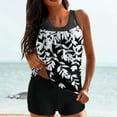 thumbnail image 1 of Honeeladyy Women's One-piece Bikini Lace Up Printed Swimsuit Long Skirt Women Conservative Print Strappy Back Set Two Piece Swimsuits Swimdress, 1 of 8