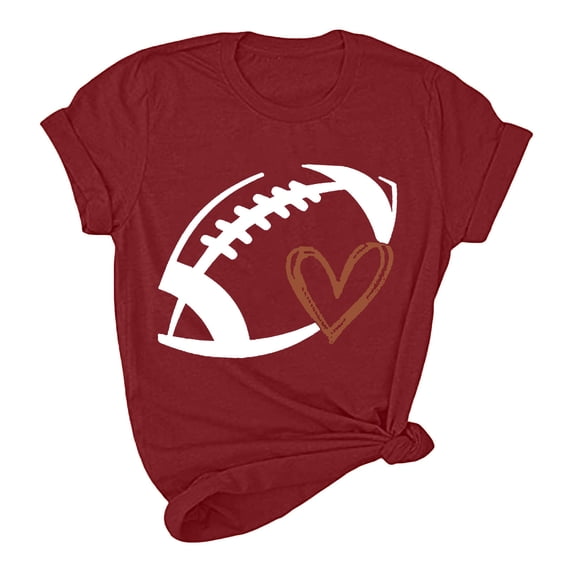 Honeeladyy Women's Summer Letter Print Pullover Short Sleeve T-Shirt Beach Tops Wedding Gift