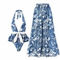 thumbnail image 1 of Honeeladyy Women's Swimsuit One-piece Swimsuit Bikini Lace Up Swimsuit Long Skirt Chiffon Two-piece Set Swimsuit Seprates for Women, 1 of 1