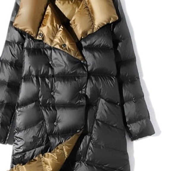 Honeeladyy Women's Thin and Thin Mid-Length Knee-length Down Jacket