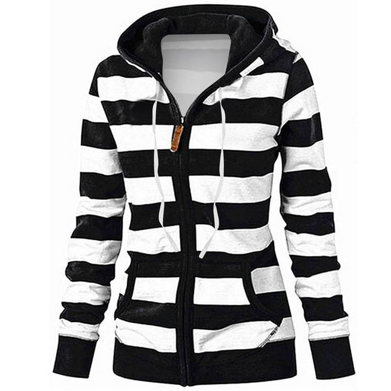 Women's hooded striped sweater Women's hooded striped sweater