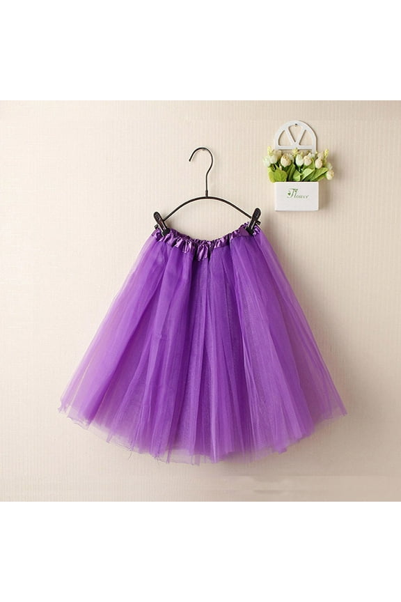 Womens Classic Tutu Skirt,Tulle Layered Skirt Elastic Waiste Dance Skirt Party Running Tutu for Adult