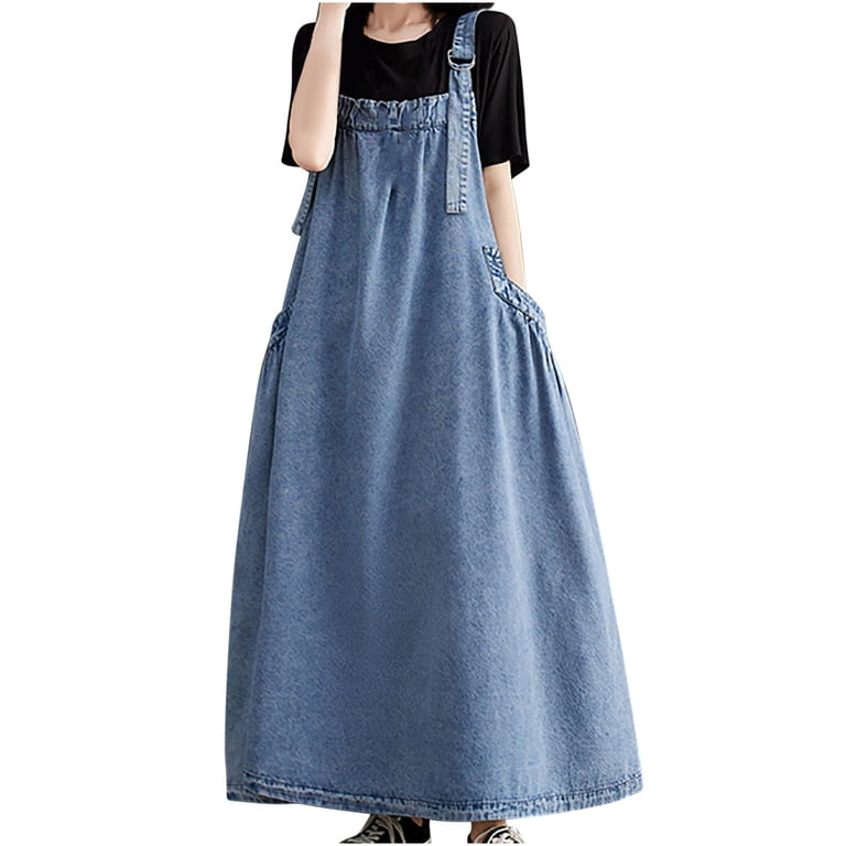 chinese dress ladies Women's Pieced Denim Jumper – Wash Lab – washlabshop main image 0