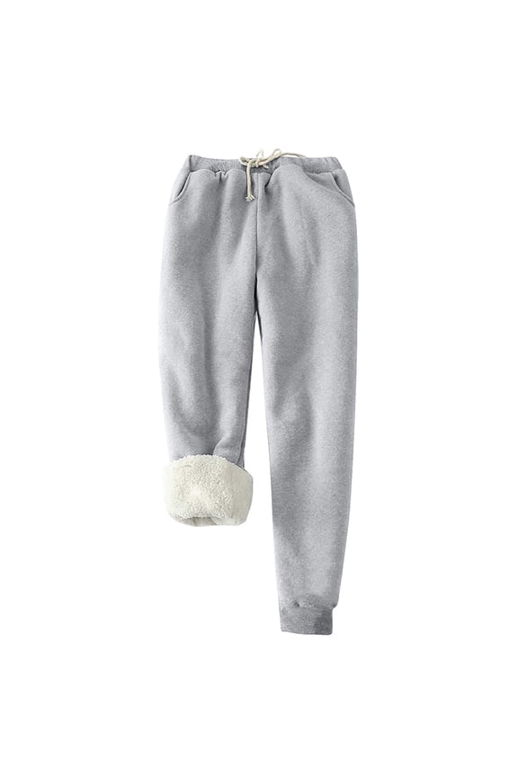 Womens Fleece Sherpa Lined Sweatpants,Girls Winter Warm Athletic Pants Outdoor Sport Jogger Pants for Skiing Hunting Birthday Gifts