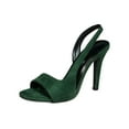 thumbnail image 1 of Honeeladyy Womens High Heels Sandals Ankle Strap Open Toed Fish Mouth Velvet Stiletto Wedding Dress Pumps Shoes Christmas Gifts for Wife Green Size 36, 1 of 7