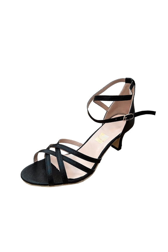 Womens Lace Up High Heeled Sandals Chunky Block Ankle Strappy Pumps Dress Party Shoes Valentines Day Gift for Wife Black Size 37