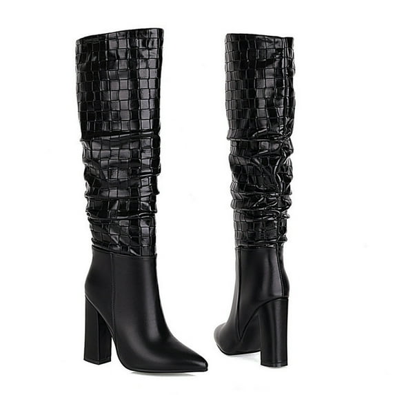 Honeeladyy Womens Over The Knee Boots Thigh High Pointed Toe High Heel Long Dress Fall Shoes #M