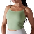 thumbnail image 1 of Honeeladyy Womens Slim Fit Stretch Spaghetti Strap Yoga Bra Quick Drying Fitness Bra with Removable Pads Green S, 1 of 7