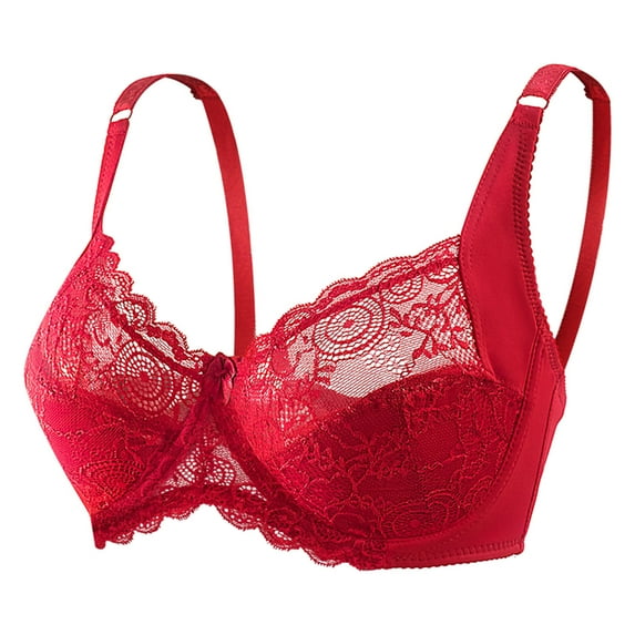 Honeeladyy Womens Solid Lace Lingerie Bras Plus Size Underwear Bralette Bras Comfortable Bra bras for women plus size