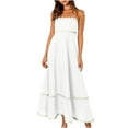 thumbnail image 1 of Honeeladyy Womens Summer Sleeveless Maxi Dresses Adjustable Strap Zipper Beach Vacation Flowy Long Dress Gray L, 1 of 7