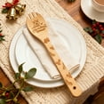 thumbnail image 1 of Honeeladyy Wooden Christmas Spoon, Christmas Kitchen Utensils, Design Pattern Spoon Kitchenware for Birthday Christmas Housewarming Gift (12.01 x 2.36 in), 1 of 5