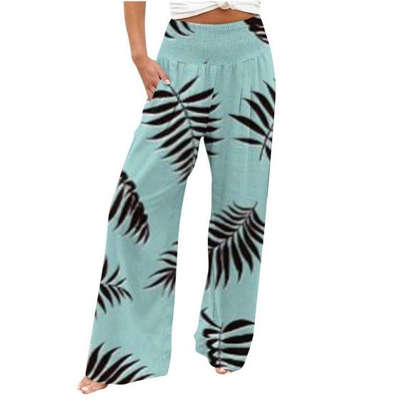 Honeeladyy Work Pants for Women,Fashion Women's Comfortable Printed High Waist Leisure Pants Sweatpants Yoga Pants