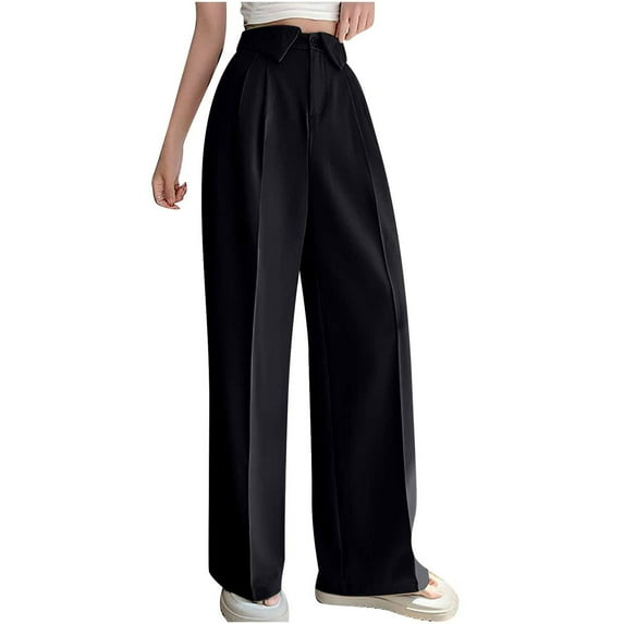 Honeeladyy Yoga Pants,Women's Large Casual High Waist Drop Straight Leg Wide Leg Pants