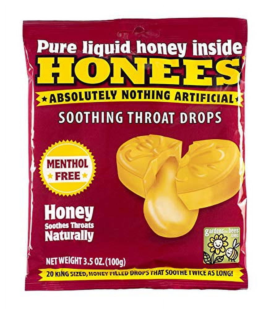 Honees Honey Soothing Throat Drops, 20 Count, 6 Pack