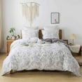 HoneiLife 3pc Duvet Cover King Size 100 Cotton Comforter Floral