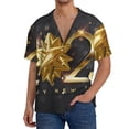 thumbnail image 1 of Honeii 2025 Happy New Year 1 for Men's Short-Sleeved Button-Up Collared Shirt Featuring A Pocket, Perfect for Beach Vacations, And Travel Adventures.-Medium, 1 of 5