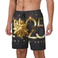 thumbnail image 1 of Honeii 2025 Happy New Year 1 Print Men's Swim Shorts,Mens Swim Trunks,Breathable Mesh Beach Shorts for Swimming,Surfing, and Beach Activities-3X-Large, 1 of 6