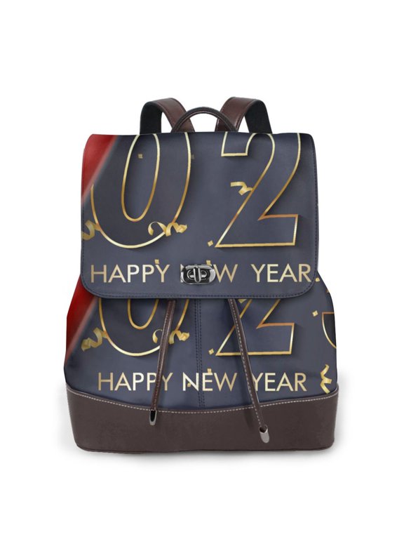2025 New Year 2 rint Leather Backpack,Trendy Leather Backpack,PU Leather Daypack, Ideal for Work, School, Nurse, College & Travel