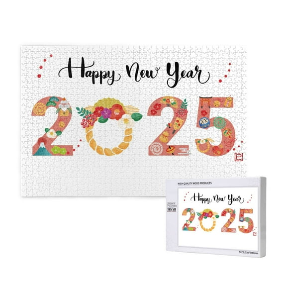 Honeii 2025 New Year'S Pattern 1000 Piece Puzzles for Adults, Jigsaw Puzzles