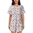 thumbnail image 1 of Honeii 4th Of July1 for Women's Summer Pajama Set featuring Soft Short Sleeve Shirt & Matching Bottoms with Convenient Pockets for Relaxed Home Wear-Medium, 1 of 6