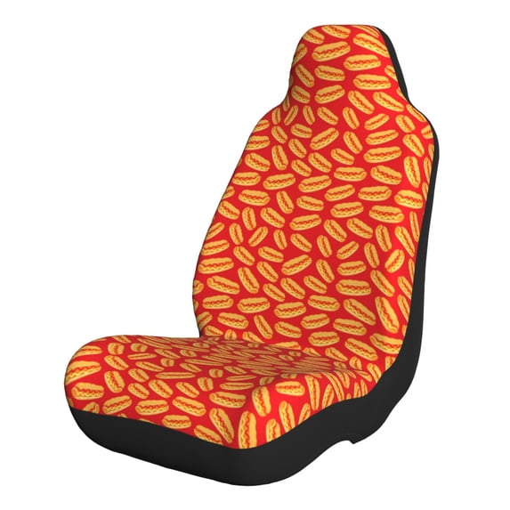 Honeii A Big Hot Dog for Car Seat Covers Full Set, Seat Covers for Cars, Car Seat Protector Waterproof, Leather Car Seat Cushion-2 PCS