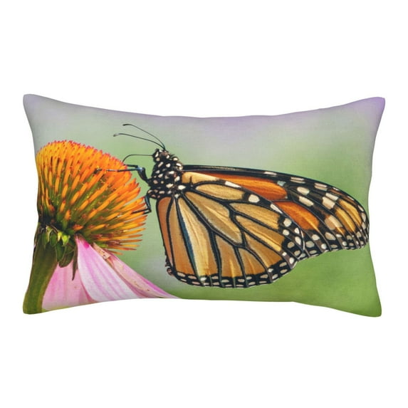 Honeii A monarch butterfly Pattern Decorative Throw Pillow Case - Elevate Your Couch, Sofa, or Bed with Stylish Home Decor(No pillow core)-14"x20"