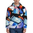 thumbnail image 1 of Honeii Abstract Cubist Printer Pattern Mens Hoodies Men's Loose Sleeve Sweatshirt,Pullover Hooded Sweatshirt for Men,Essentials Hoodie-Medium, 1 of 7